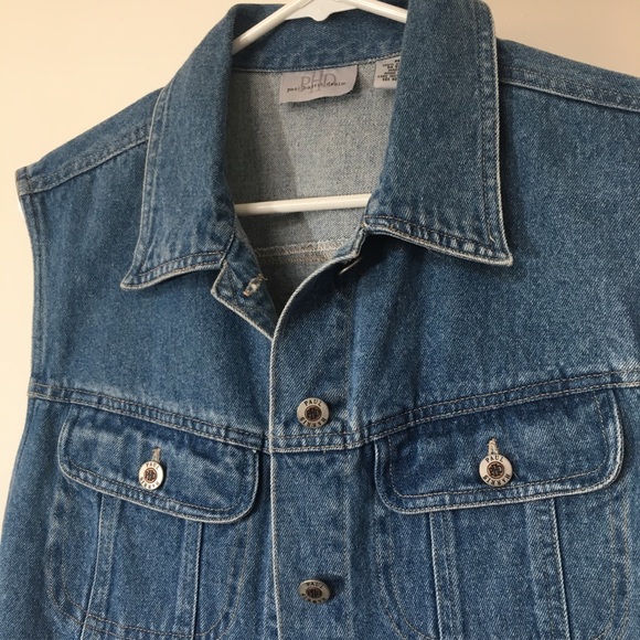 EUC Vintage Jean Jacket Vest Paul Harris Denim M - Picture 6 of 7